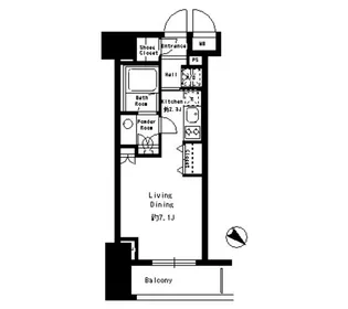 東京都港区赤坂7【マンション】の間取り