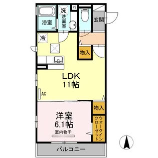 ヴェール・ヴィラ【1階】の間取り