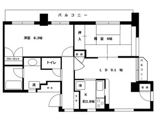 シンシア白金山北ホームズ【6階】の間取り