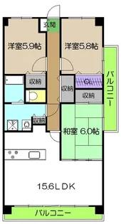 ユニテ・ラ・メールII【2階】の間取り