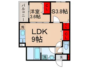 D porta wisteria【1階】の間取り