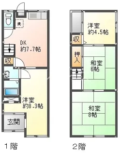 大阪府守口市梶町3【一戸建】の間取り