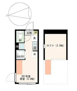 (仮称)東尾久二丁目【2階】の間取り