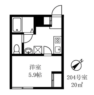 早稲田鶴巻町IMAハウス【2階】の間取り