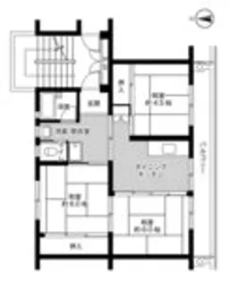 ビレッジハウス河南 2号棟【4階】の間取り