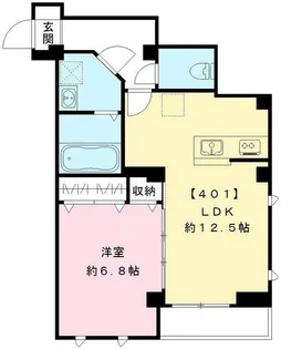 レザン池上【4階】の間取り