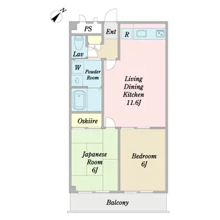 エンゼルハイム中島【2階】の間取り