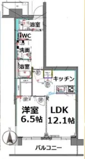 シティコート目黒1号棟 802号室 8階【8階】の間取り