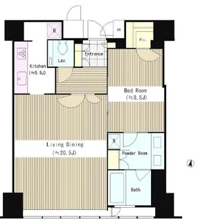 セントラルパークタワー ラ・トゥール新宿【30階】の間取り
