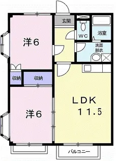 みかもビューハイツ【2階】の間取り