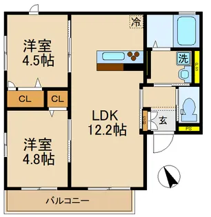 ココル コトブキ【1階】の間取り