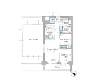 NIIYA平和台【4階】の間取り