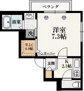 シャンブル南台【2階】の間取り