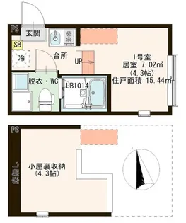 ハーモニーテラス足立五反野【2階】の間取り