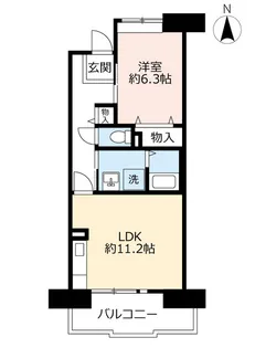 UR西宮マリナパークシティ丘のある街【12階】の間取り