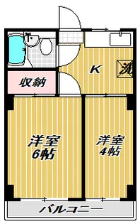 小野ハイツ【3階】の間取り