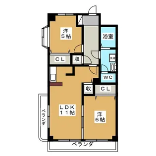西東京マンション【5階】の間取り