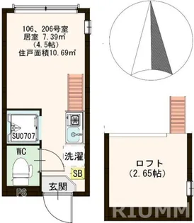 ハーモニーテラス幸町【2階】の間取り