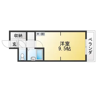 シャトー八田【4階】の間取り