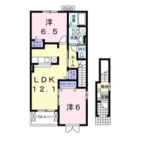 プリムローズ・K I【2階】の間取り