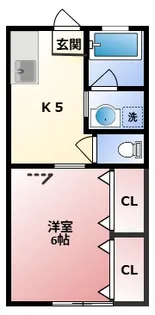 かえでアパート【1階】の間取り