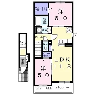 ウィステリア【2階】の間取り