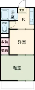 四斗蒔ハイツ【2階】の間取り