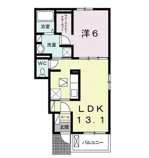 ジェルメ橋爪 I【1階】の間取り