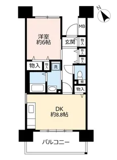 UR浜甲子園なぎさ街【5階】の間取り