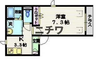Jアズーリ【1階】の間取り