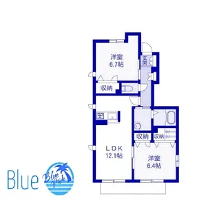 ヴィラソラーレ湘南III【1階】の間取り