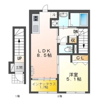 KM Casa新横浜【2階】の間取り