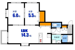 noblesse県病院前【1階】の間取り