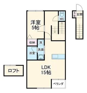 砂子の家 B棟【2階】の間取り