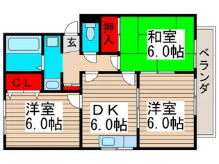 ハイム・プワールI【1階】の間取り