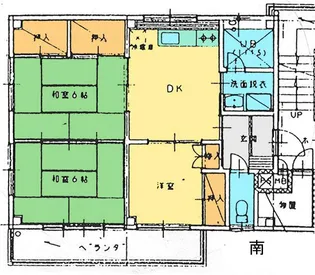 ハイタウン啓【4階】の間取り