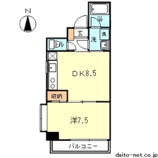 グランバトーM【4階】の間取り