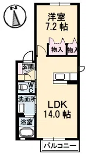 セパージュ古都【1階】の間取り