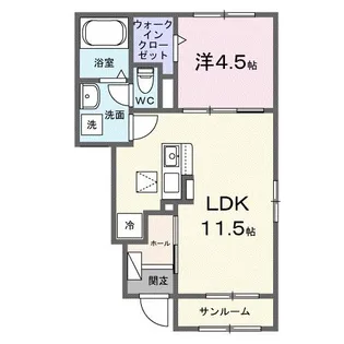 ポレイロ ドイシュ【1階】の間取り
