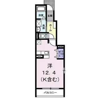 サンライズスクエアB【1階】の間取り