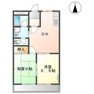 ツインハイムミサトA【1階】の間取り