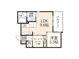 ETERNO江波【1階】の間取り