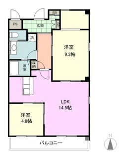 プリムヴェール桜木【2階】の間取り