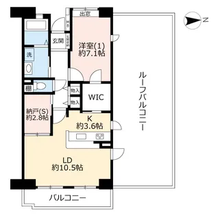 URフレーシェル王子神谷【11階】の間取り