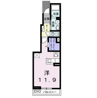 ベルメゾン カサガミ【1階】の間取り
