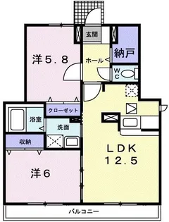 エトワ-ル・F【1階】の間取り