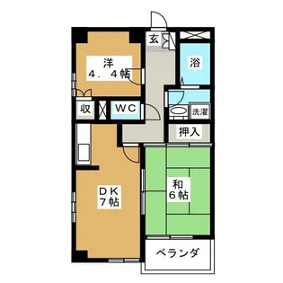 青山コーポA【2階】の間取り
