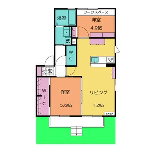 サウンドテラス B棟【1階】の間取り