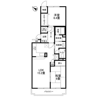 ガーデンクレス【2階】の間取り