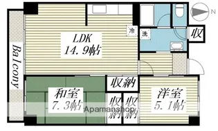 フォーシーズン苫小牧【9階】の間取り